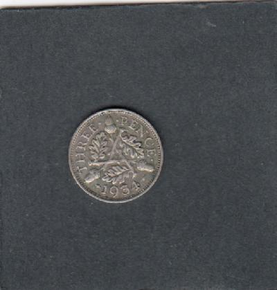 Beschrijving: 3 Pence  GEORGIUS V  